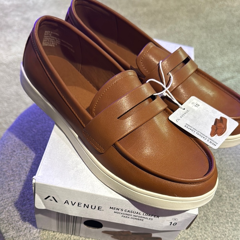 Avenue Brown Loafers with Modern Platform Sole